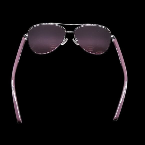 COACH WOMEN'S PILOT SUNGLASSES GUNMETAL VIOLET PURPLE GRADIENT HORSE & CARRIAGE - Picture 5 of 6